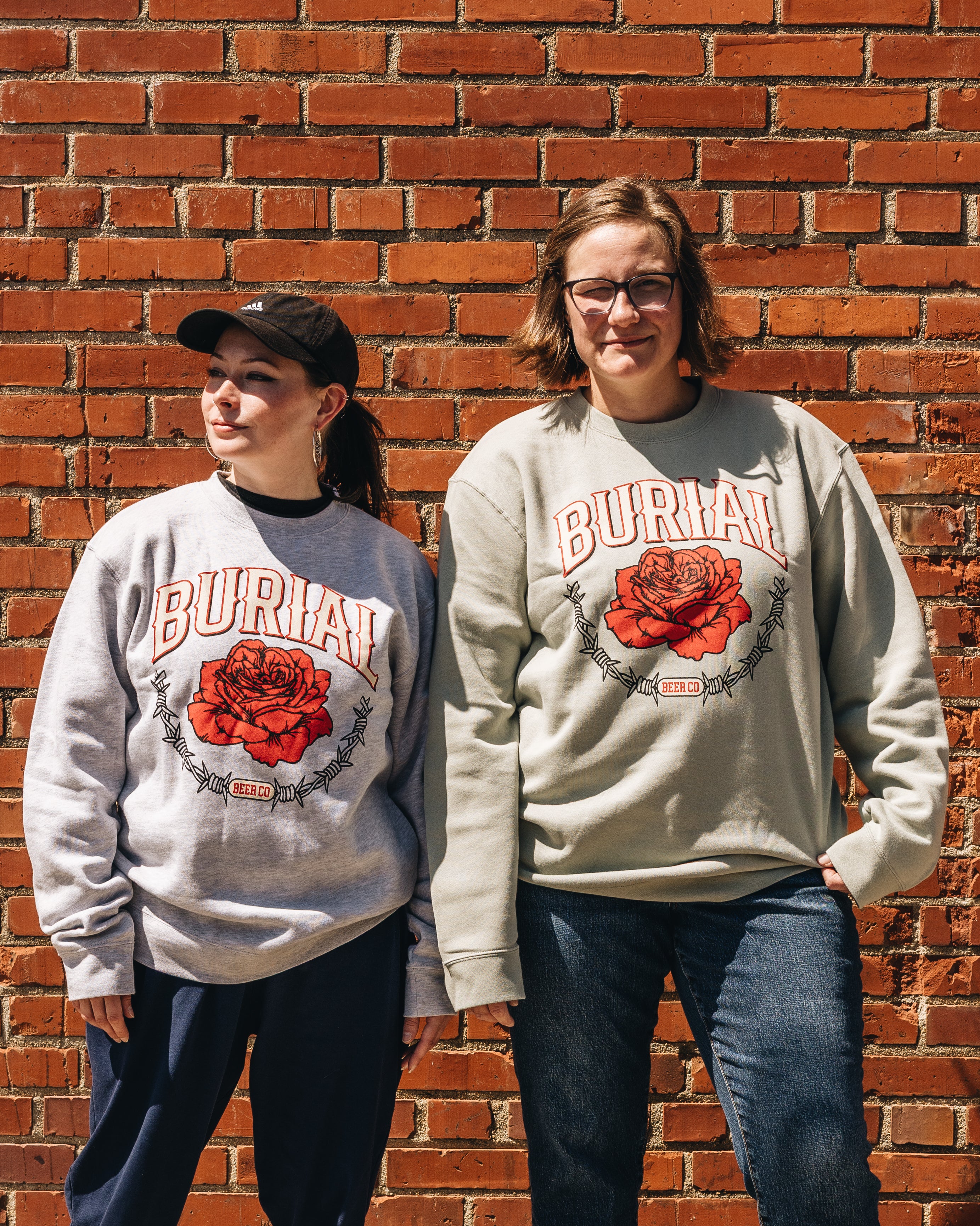 Heather Grey Rose Collegiate Crewneck - Image 2